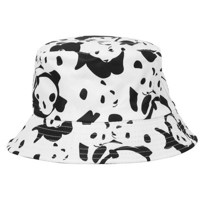Panda Pattern Basin Cap Bucket Hat