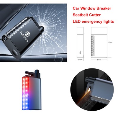 800 mAh Safety Hammer Car Window Breaker /Seatbelt Cutter / LED Emergency Lights(A7)