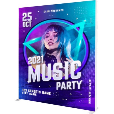 6.6' x 6.6" SEG Lighted Display Wall w/Frame