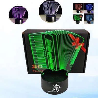 3D Night LED Light Lamp Base Light Base Holder with Remote Control and USB Cable Adjustable