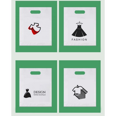 11.8"x11.8" 2.4mil Merchandise Bag W/ Die Cut Handle for Boutique Bag Shopping Clothes Packaging Bag