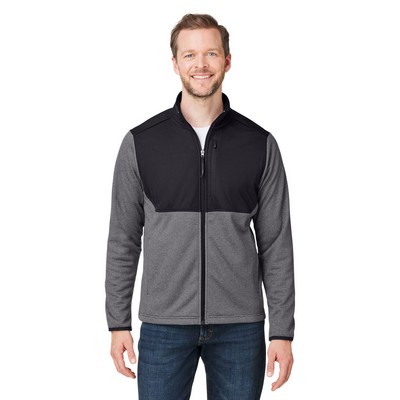 CORE365™ Men's Venture Heathered Stripe Hybrid Jacket