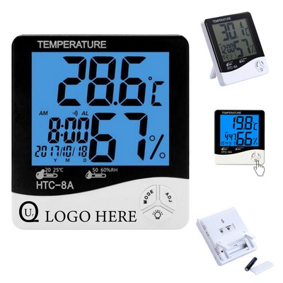 Digital Hygrometer Thermometer w/ Alarm Clock