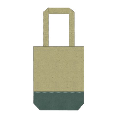 Two tone Tote bag 9,5"X12"X4" Bottom -100% Cotton Assorted colors Canvas -Self fabric Handles