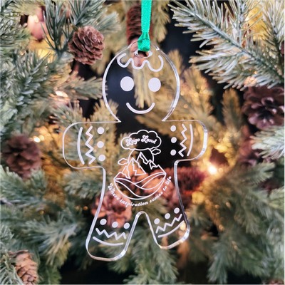 Custom Engraved Acrylic Gingerbread Man Ornament