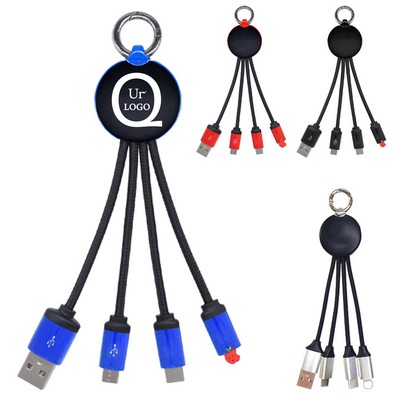 6.3" Multi Interface Charging Cable Keychain