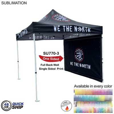 48 Hr Quick Ship - Full Back Wall for 10x10 Tent Kit, Sublimated, Single Sided Print