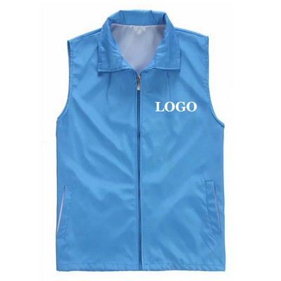 Collar Uniform Volunteer Vest w/Zipper