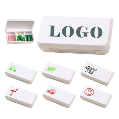Daily Plastic Three-compartment Pill Box
