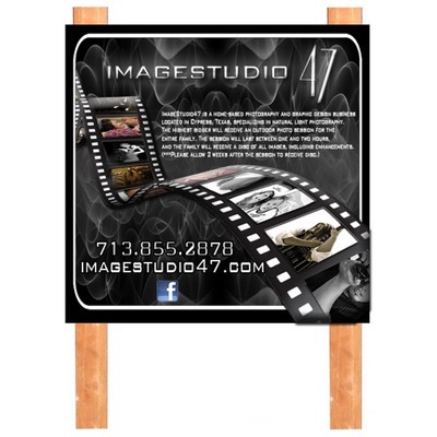 4' x 4' Ecopanel Sign (2 Sides/Simple Text)