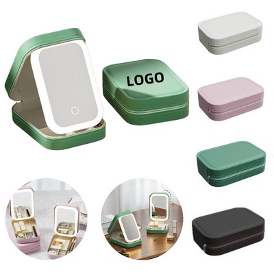 Travel Makeup Case w/LED Mirror
