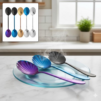 5.11" Shell Shaped Dessert Coffee Spoon