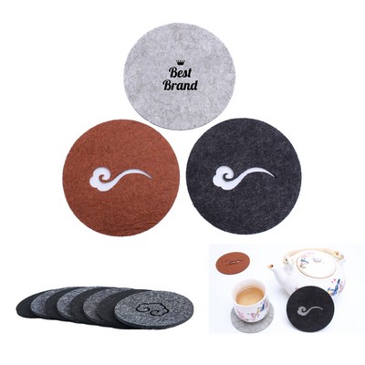 Round Felt Absorbent And Insulated Coaster