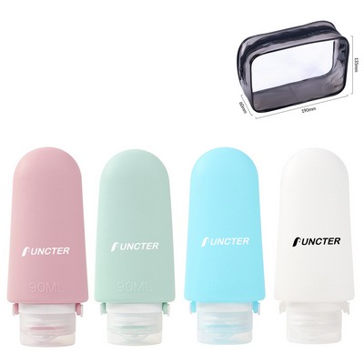 3OZ Portable Refillable Liquid Containers W/Handle ( 4pcs Set )