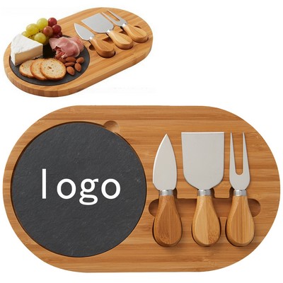 Oval Cheese Set With Three Tools