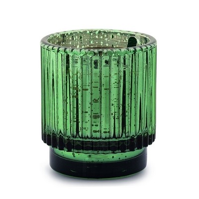 Cypress & Fir 4.5 Oz Green Mercury Ribbed Glass