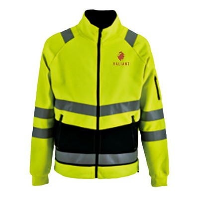 VISIPRO Reflective Colorblock Safety Jacket - 280G PK Fleece - ANSI 107-201