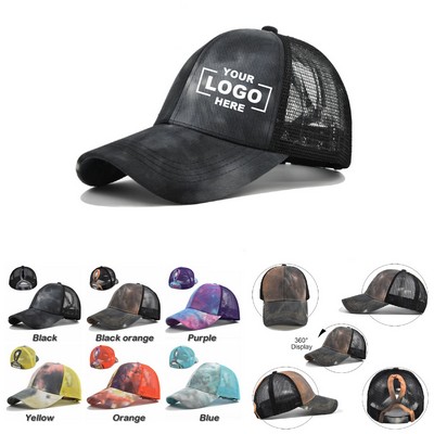 Various Tie Dye Mesh Baseball Hat