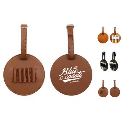 Leather Buckle Golf Ball Tee Holder with Adjustable Loop