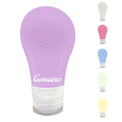 4 Pcs Color Coded Silicone Travel Bottle Set with Buckle