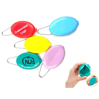 Oval Coin Purse holder with Chain