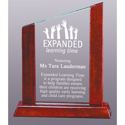 Glass Peak on Rosewood Base 7¼" x 9"