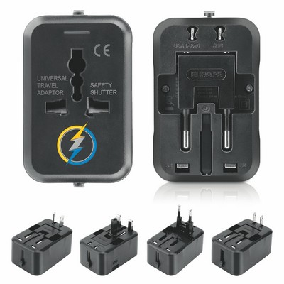 Dual-Port USB (A+C) Global Travel Adapter