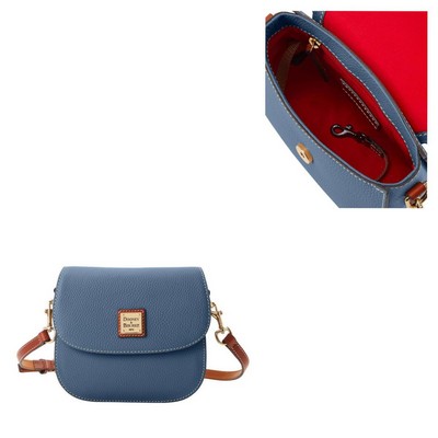 Dooney & Bourke Blue Pebble Grain Saddle Bag