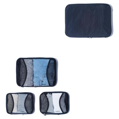 Baggallini® 2 Med + 1 Large Compression Cube - French Navy Blue