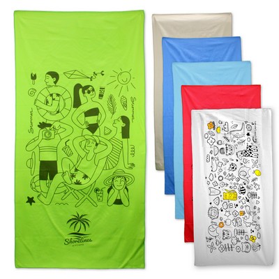 Microsuede Beach Towel (1 Color Imprint)