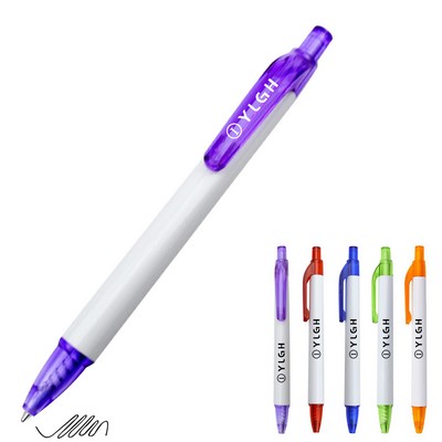 Click Pen With Translucent Clip