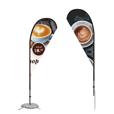 7' Dual-Sided Teardrop Flag Kit with Base Option