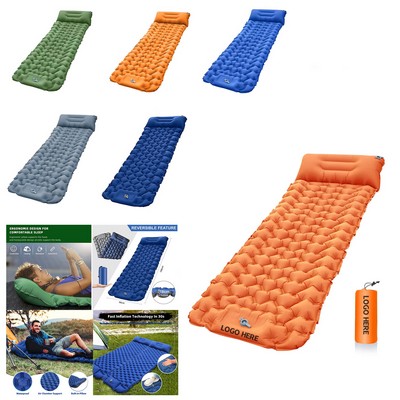 Portable Inflatable Sleeping Mat with Carry Pouch
