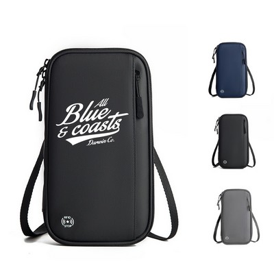 RFID Blocking Passport Crossbody Wallet