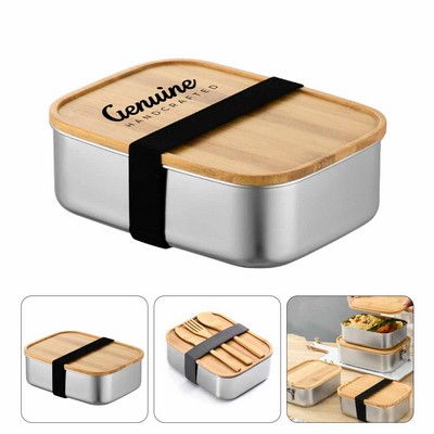 Eco-friendly Bento Lunch Box with Bamboo Lid
