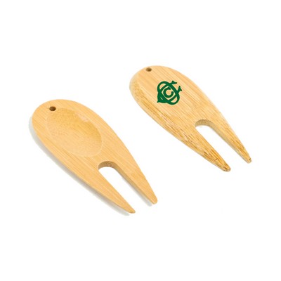 Union Printed - Golf Divot Repair Tool - Made out of Bamboo Wood