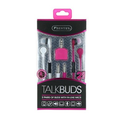 Sentry Talkbuds 2 Pack - (Pink And White)