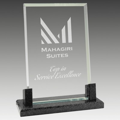 Rectangle Glass with Marble Base