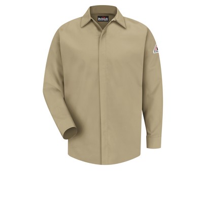 Bulwark Shirts - Men's Gripper Front Long Sleeve Shirt 7Oz Cmftouch