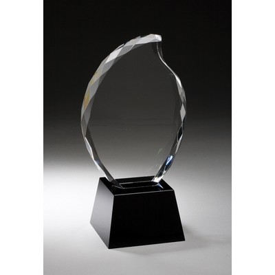 Thick Faceted Flame on Black Base