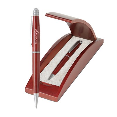 Terrific Timber-4 Ballpoint Pen in Wooden Box