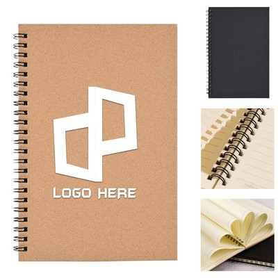 Kraft Cover Ruled Paper Spiral Notebook
