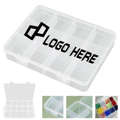 Clear Plastic Storage Box W/ Multi-Compartments