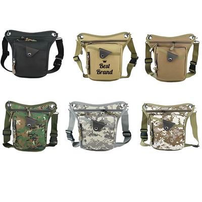 Cycling Nylon Waist and Thigh Bag Shoulder Crossbody Bag