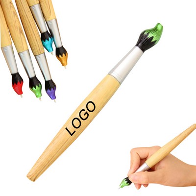 Wooden Brushes Shape Spinner Ballpoint Pen
