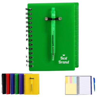 Multifunctional Spiral Notebook with Pen