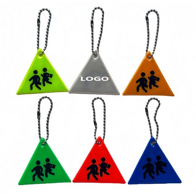 PVC Reflective Pendant Keychain(Triangle)