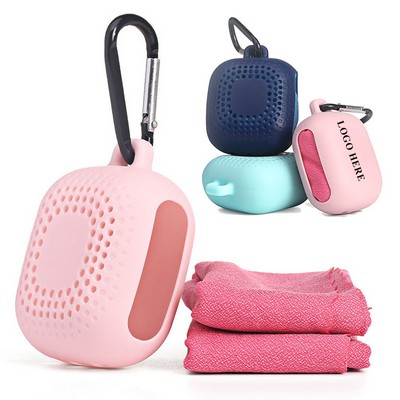 Portable Cooling Towel with Silicone Case