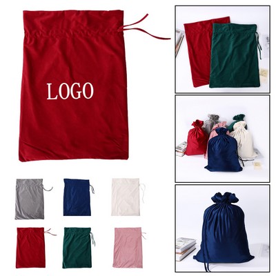 Double-layer Velvet Christmas Drawstring Bag