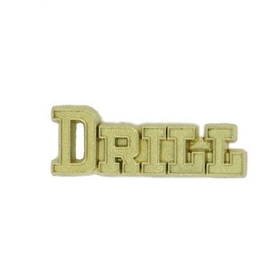Gold Drill Chenille Pin